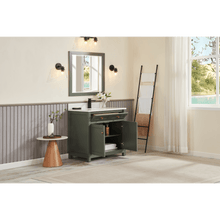 Load image into Gallery viewer, Legion Furniture WS2515-36-PG 36&quot; PEWTER GREEN FINISH SOLID WOOD SINK VANITY  WITH 1&#39; ARTIFICIAL STONE TOP