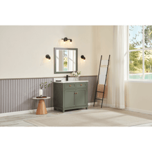 Load image into Gallery viewer, Legion Furniture WS2515-36-PG 36&quot; PEWTER GREEN FINISH SOLID WOOD SINK VANITY  WITH 1&#39; ARTIFICIAL STONE TOP