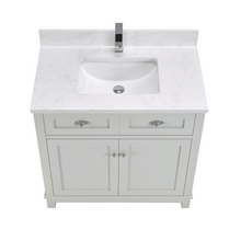 Load image into Gallery viewer, Legion Furniture WS2515-36-SS 36&quot; SILVER STRAND FINISH SOLID WOOD SINK VANITY WITH 1&quot; ARTIFICIAL STONE TOP