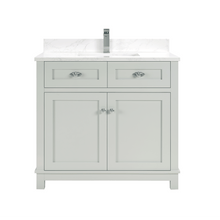 Load image into Gallery viewer, Legion Furniture WS2515-36-SS 36&quot; SILVER STRAND FINISH SOLID WOOD SINK VANITY WITH 1&quot; ARTIFICIAL STONE TOP