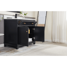 Load image into Gallery viewer, Legion Furniture WS2515-36-TB 36&quot; TRICORN BLACK FINISH SOLID WOOD SINK VANITY  WITH 1&#39; ARTIFICIAL STONE TOP