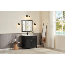 Load image into Gallery viewer, Legion Furniture WS2515-36-TB 36&quot; TRICORN BLACK FINISH SOLID WOOD SINK VANITY  WITH 1&#39; ARTIFICIAL STONE TOP