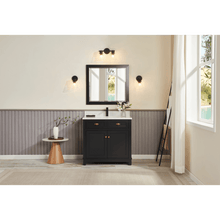 Load image into Gallery viewer, Legion Furniture WS2515-36-TB 36&quot; TRICORN BLACK FINISH SOLID WOOD SINK VANITY  WITH 1&#39; ARTIFICIAL STONE TOP