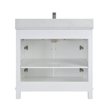 Load image into Gallery viewer, Legion Furniture WS2515-36-W 36&quot; WHITE FINISH SOLID WOOD SINK VANITY WITH 1&quot; ARTIFICIAL STONE TOP