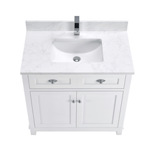 Load image into Gallery viewer, Legion Furniture WS2515-36-W 36&quot; WHITE FINISH SOLID WOOD SINK VANITY WITH 1&quot; ARTIFICIAL STONE TOP