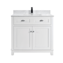 Load image into Gallery viewer, Legion Furniture WS2515-36-W 36&quot; WHITE FINISH SOLID WOOD SINK VANITY WITH 1&quot; ARTIFICIAL STONE TOP