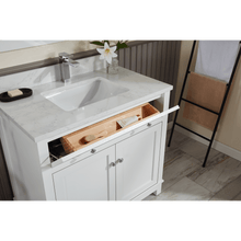 Load image into Gallery viewer, Legion Furniture WS2515-36-W 36&quot; WHITE FINISH SOLID WOOD SINK VANITY WITH 1&quot; ARTIFICIAL STONE TOP