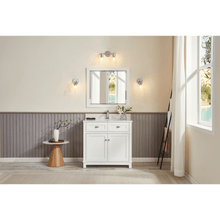 Load image into Gallery viewer, Legion Furniture WS2515-36-W 36&quot; WHITE FINISH SOLID WOOD SINK VANITY WITH 1&quot; ARTIFICIAL STONE TOP