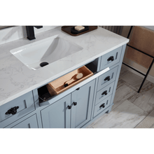 Load image into Gallery viewer, Legion Furniture WS2515-48-CD 48&quot; CADET FINISH SOLID WOOD SINK VANITY  WITH 1&#39; ARTIFICIAL STONE TOP