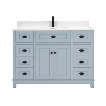 Load image into Gallery viewer, Legion Furniture WS2515-48-CD 48&quot; CADET FINISH SOLID WOOD SINK VANITY  WITH 1&#39; ARTIFICIAL STONE TOP