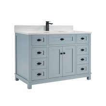 Load image into Gallery viewer, Legion Furniture WS2515-48-CD 48&quot; CADET FINISH SOLID WOOD SINK VANITY  WITH 1&#39; ARTIFICIAL STONE TOP