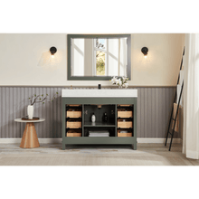 Load image into Gallery viewer, Legion Furniture WS2515-48-PG 48&quot; PEWTER GREEN FINISH SOLID WOOD SINK VANITY  WITH 1&#39; ARTIFICIAL STONE TOP