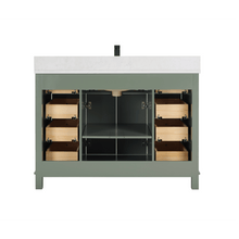 Load image into Gallery viewer, Legion Furniture WS2515-48-PG 48&quot; PEWTER GREEN FINISH SOLID WOOD SINK VANITY  WITH 1&#39; ARTIFICIAL STONE TOP