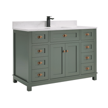 Load image into Gallery viewer, Legion Furniture WS2515-48-PG 48&quot; PEWTER GREEN FINISH SOLID WOOD SINK VANITY  WITH 1&#39; ARTIFICIAL STONE TOP