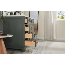 Load image into Gallery viewer, Legion Furniture WS2515-48-PG 48&quot; PEWTER GREEN FINISH SOLID WOOD SINK VANITY  WITH 1&#39; ARTIFICIAL STONE TOP