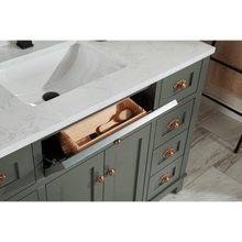 Load image into Gallery viewer, Legion Furniture WS2515-48-PG 48&quot; PEWTER GREEN FINISH SOLID WOOD SINK VANITY  WITH 1&#39; ARTIFICIAL STONE TOP