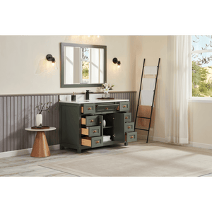 Legion Furniture WS2515-48-PG 48" PEWTER GREEN FINISH SOLID WOOD SINK VANITY  WITH 1' ARTIFICIAL STONE TOP