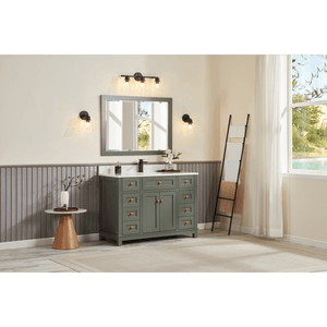 Legion Furniture WS2515-48-PG 48" PEWTER GREEN FINISH SOLID WOOD SINK VANITY  WITH 1' ARTIFICIAL STONE TOP