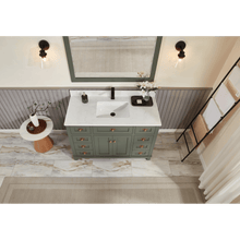 Load image into Gallery viewer, Legion Furniture WS2515-48-PG 48&quot; PEWTER GREEN FINISH SOLID WOOD SINK VANITY  WITH 1&#39; ARTIFICIAL STONE TOP