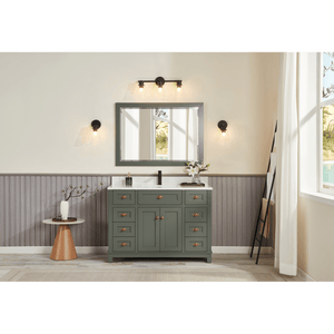 Legion Furniture WS2515-48-PG 48" PEWTER GREEN FINISH SOLID WOOD SINK VANITY  WITH 1' ARTIFICIAL STONE TOP