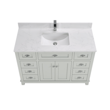 Load image into Gallery viewer, Legion Furniture WS2515-48-SS 48&quot; SILVER STRAND FINISH SOLID WOOD SINK VANITY WITH 1&quot; ARTIFICIAL STONE TOP