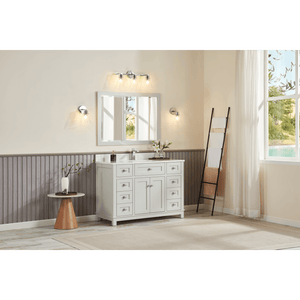 Legion Furniture WS2515-48-SS 48" SILVER STRAND FINISH SOLID WOOD SINK VANITY WITH 1" ARTIFICIAL STONE TOP