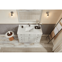 Load image into Gallery viewer, Legion Furniture WS2515-48-SS 48&quot; SILVER STRAND FINISH SOLID WOOD SINK VANITY WITH 1&quot; ARTIFICIAL STONE TOP