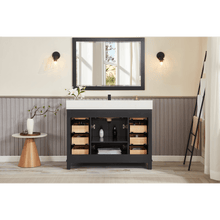 Load image into Gallery viewer, Legion Furniture WS2515-48-TB 48&quot; TRICORN BLACK FINISH SOLID WOOD SINK VANITY  WITH 1&#39; ARTIFICIAL STONE TOP