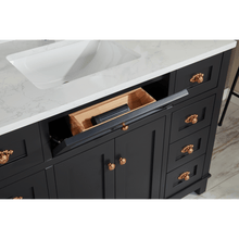 Load image into Gallery viewer, Legion Furniture WS2515-48-TB 48&quot; TRICORN BLACK FINISH SOLID WOOD SINK VANITY  WITH 1&#39; ARTIFICIAL STONE TOP