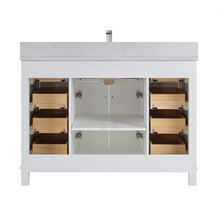 Load image into Gallery viewer, Legion Furniture WS2515-48-W 48&quot; WHITE FINISH SOLID WOOD SINK VANITY WITH 1&quot; ARTIFICIAL STONE TOP