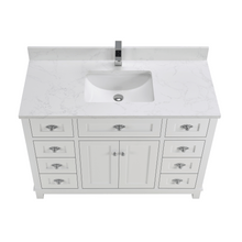 Load image into Gallery viewer, Legion Furniture WS2515-48-W 48&quot; WHITE FINISH SOLID WOOD SINK VANITY WITH 1&quot; ARTIFICIAL STONE TOP