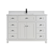 Load image into Gallery viewer, Legion Furniture WS2515-48-W 48&quot; WHITE FINISH SOLID WOOD SINK VANITY WITH 1&quot; ARTIFICIAL STONE TOP