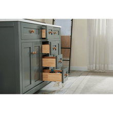 Load image into Gallery viewer, Legion Furniture WS2515-60-PG 60&quot; PEWTER GREEN FINISH SOLID WOOD SINK VANITY  WITH 1&#39; ARTIFICIAL STONE TOP