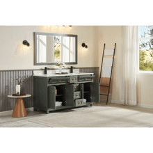 Load image into Gallery viewer, Legion Furniture WS2515-60-PG 60&quot; PEWTER GREEN FINISH SOLID WOOD SINK VANITY  WITH 1&#39; ARTIFICIAL STONE TOP