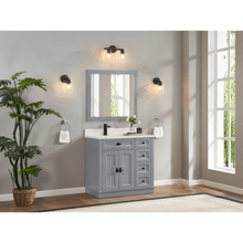 Load image into Gallery viewer, Legion Furniture WS2516-36-CD 36&quot; CADET FINISH SOLID WOOD SINK VANITY  WITH 1&#39; ARTIFICIAL STONE TOP