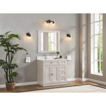 Load image into Gallery viewer, Legion Furniture WS2516-36-DW 36&quot; DREAMY WHITE FINISH SOLID WOOD SINK VANITY  WITH 1&#39; ARTIFICIAL STONE TOP