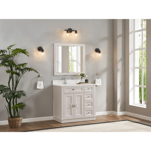 Legion Furniture WS2516-36-DW 36" DREAMY WHITE FINISH SOLID WOOD SINK VANITY  WITH 1' ARTIFICIAL STONE TOP