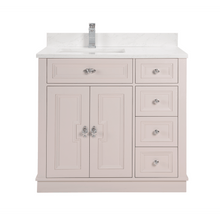 Load image into Gallery viewer, Legion Furniture WS2516-36-DW 36&quot; DREAMY WHITE FINISH SOLID WOOD SINK VANITY  WITH 1&#39; ARTIFICIAL STONE TOP