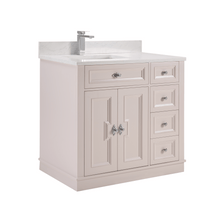 Load image into Gallery viewer, Legion Furniture WS2516-36-DW 36&quot; DREAMY WHITE FINISH SOLID WOOD SINK VANITY  WITH 1&#39; ARTIFICIAL STONE TOP