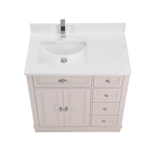 Load image into Gallery viewer, Legion Furniture WS2516-36-DW 36&quot; DREAMY WHITE FINISH SOLID WOOD SINK VANITY  WITH 1&#39; ARTIFICIAL STONE TOP