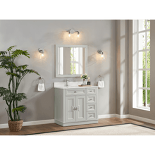 Load image into Gallery viewer, Legion Furniture WS2516-36-SS 36&quot; SILVER STRAND FINISH SOLID WOOD SINK VANITY WITH 1&quot; ARTIFICIAL STONE TOP