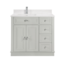 Load image into Gallery viewer, Legion Furniture WS2516-36-SS 36&quot; SILVER STRAND FINISH SOLID WOOD SINK VANITY WITH 1&quot; ARTIFICIAL STONE TOP