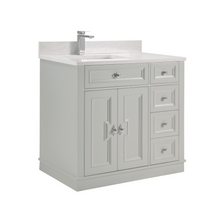 Load image into Gallery viewer, Legion Furniture WS2516-36-SS 36&quot; SILVER STRAND FINISH SOLID WOOD SINK VANITY WITH 1&quot; ARTIFICIAL STONE TOP