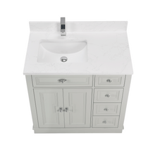 Load image into Gallery viewer, Legion Furniture WS2516-36-SS 36&quot; SILVER STRAND FINISH SOLID WOOD SINK VANITY WITH 1&quot; ARTIFICIAL STONE TOP