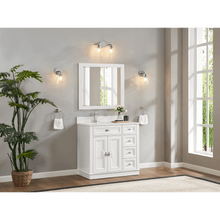 Load image into Gallery viewer, Legion Furniture WS2516-36-W 36&quot; WHITE FINISH SOLID WOOD SINK VANITY WITH 1&quot; ARTIFICIAL STONE TOP