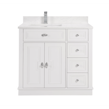 Load image into Gallery viewer, Legion Furniture WS2516-36-W 36&quot; WHITE FINISH SOLID WOOD SINK VANITY WITH 1&quot; ARTIFICIAL STONE TOP