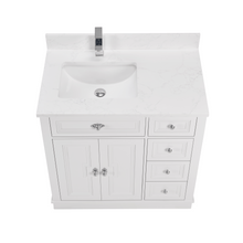 Load image into Gallery viewer, Legion Furniture WS2516-36-W 36&quot; WHITE FINISH SOLID WOOD SINK VANITY WITH 1&quot; ARTIFICIAL STONE TOP