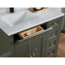 Load image into Gallery viewer, Legion Furniture WS2516-36-PG 36&quot; PEWTER GREEN FINISH SOLID WOOD SINK VANITY  WITH 1&#39; ARTIFICIAL STONE TOP