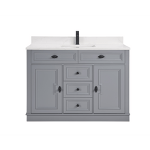 Load image into Gallery viewer, Legion Furniture WS2516-48-CD 48&quot; CADET FINISH SOLID WOOD SINK VANITY  WITH 1&#39; ARTIFICIAL STONE TOP