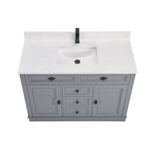 Load image into Gallery viewer, Legion Furniture WS2516-48-CD 48&quot; CADET FINISH SOLID WOOD SINK VANITY  WITH 1&#39; ARTIFICIAL STONE TOP